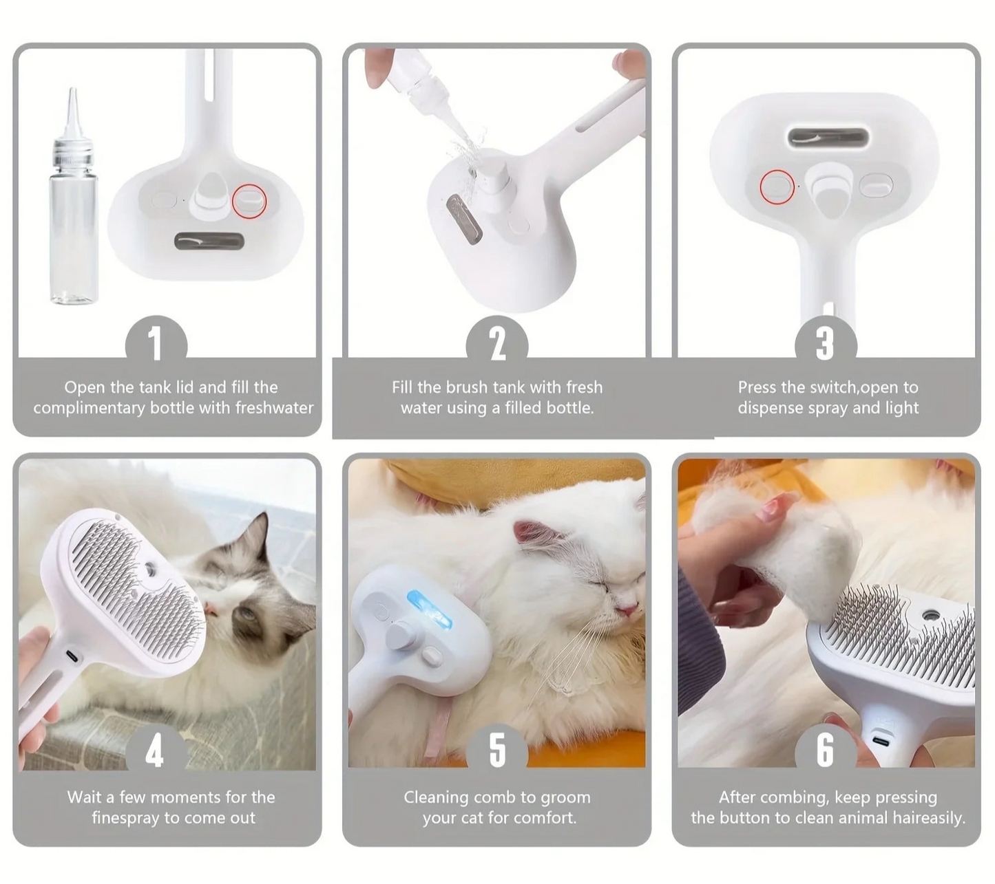 FurBuddy™– The Gentle Grooming Brush Pets Love